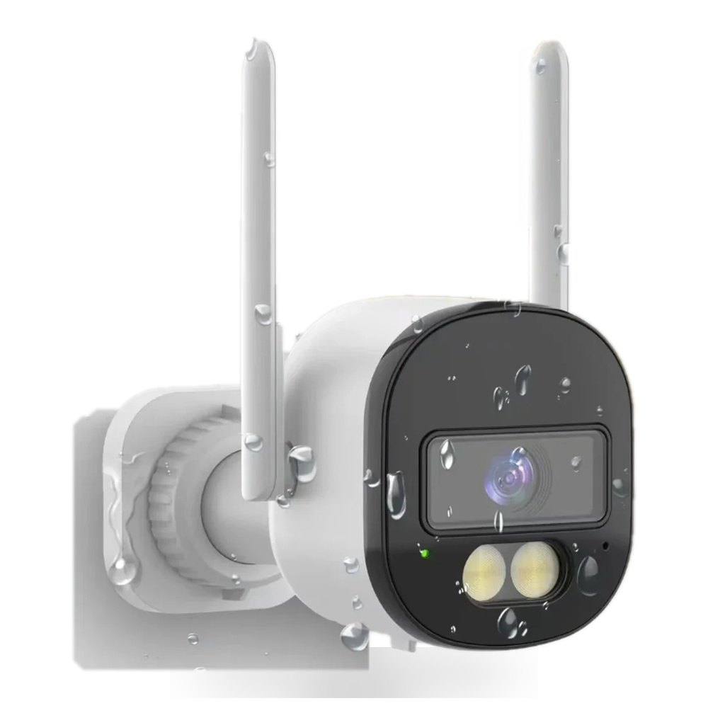 Caméra de surveillance extérieure WiFi HD SentinHome, étanche, vue de face